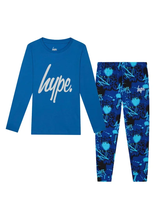 Hype Boys Blue Set Kids Soft Sleepwear Pyjama (7-14 Years) - 7-8 Yrs Image 2