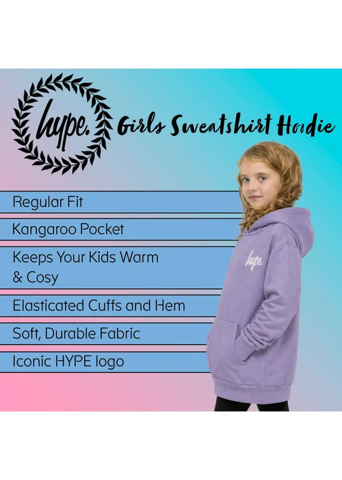 Hype Girls Purple Incept Hoodie (7-14 Years) - 7-8 Yrs Image 5