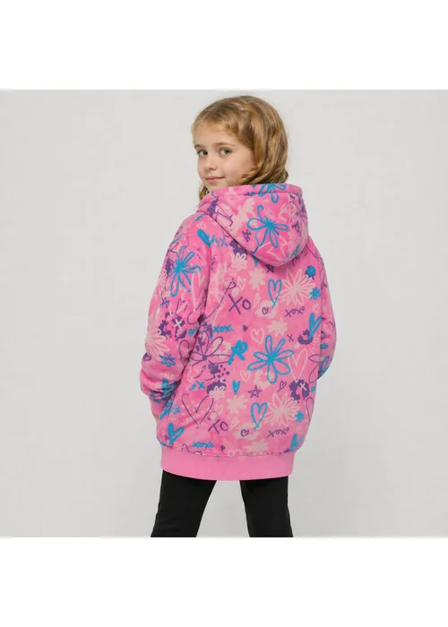 Hype Girls Pink Oversized Scribble Hoodie (5-14 Years) - 5-6 Yrs Image 2