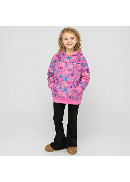 Hype Girls Pink Oversized Scribble Hoodie (5-14 Years) - 5-6 Yrs Image 3
