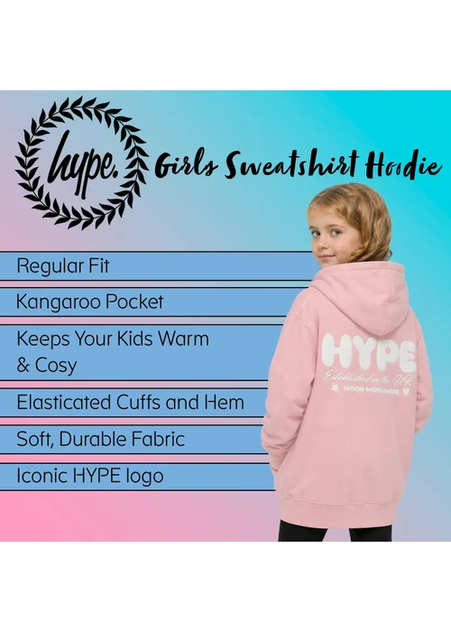 Hype Girls Pink Incept Hoodie (7-14 Years) - 13-14 Yrs Image 5