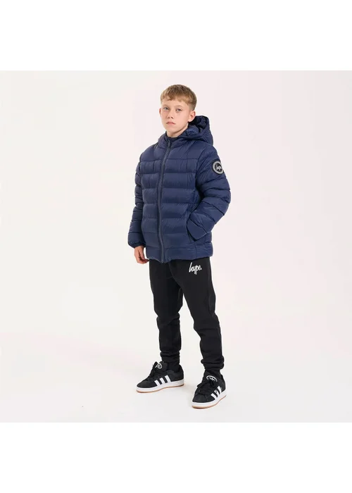 Hype Boys Navy Puffen Jacket (5-14 Years) - 13-14 Yrs Image 1