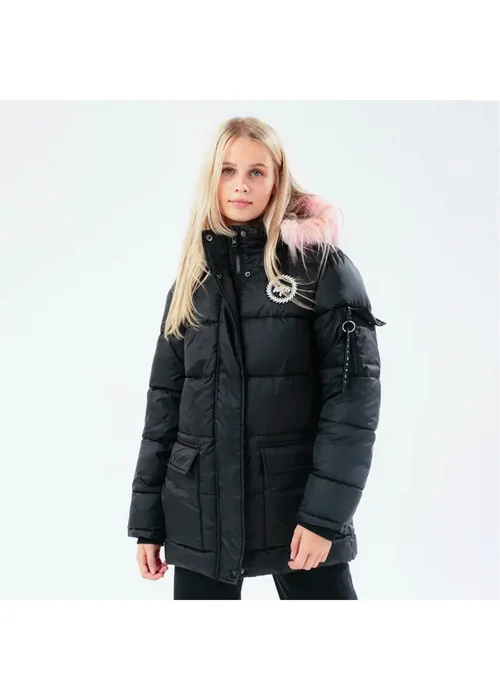 Hype Girls Black Explorer Winter Coat (5-14 Years) - 9-10 Yrs Image 1
