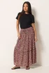 M&Co Petite Pink Ditsy Floral Maxi Skirt - 8 Image 2