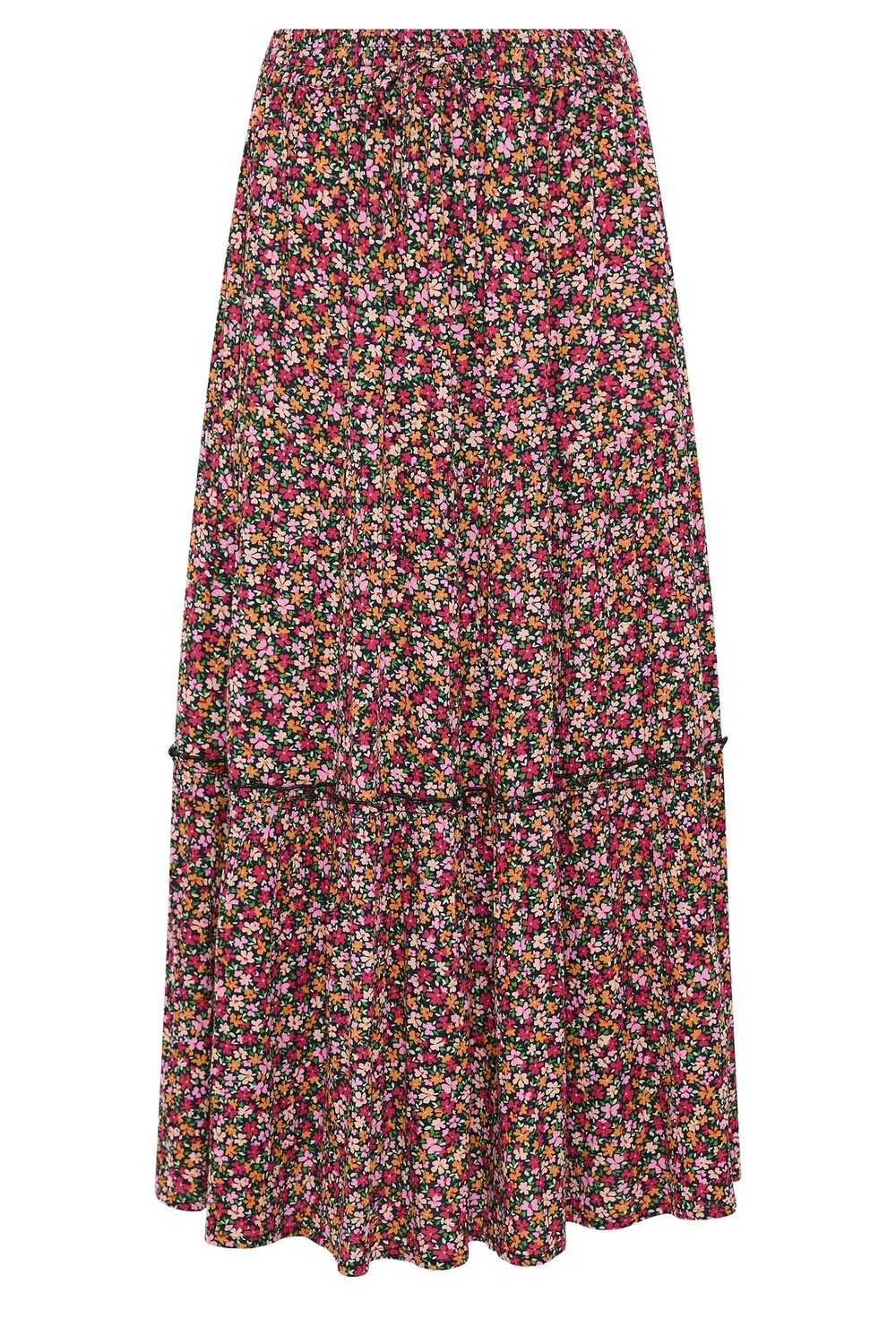 M&Co Petite Pink Ditsy Floral Maxi Skirt - 8 Image 5