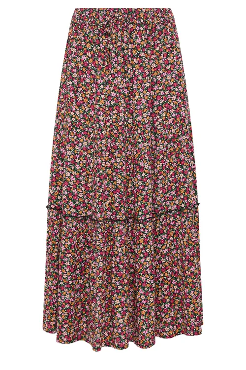 M&Co Petite Pink Ditsy Floral Maxi Skirt - 8 Image 5