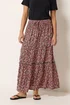 M&Co Petite Pink Ditsy Floral Maxi Skirt - 8 Image 1