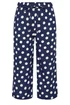 M&Co Navy Blue Polka Dot Cropped Trousers - 10/L27 Image 5