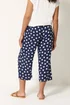 M&Co Navy Blue Polka Dot Cropped Trousers - 10/L27 Image 3