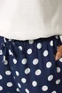 M&Co Navy Blue Polka Dot Cropped Trousers - 10/L27 Image 4