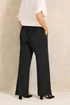 Evans Curve Black Wide Leg Formal Trousers - 20/l27 Image 3