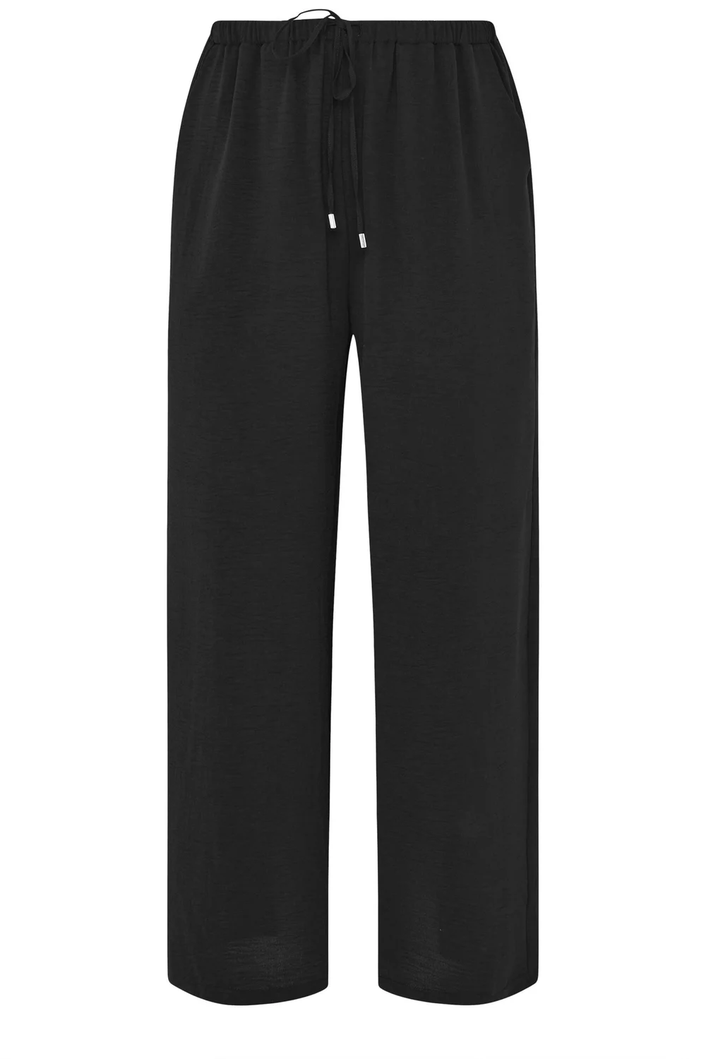 Evans Curve Black Tie Waist Wide Leg Trousers - 18/L30 Image 5
