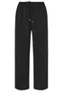 Evans Curve Black Tie Waist Wide Leg Trousers - 18/L30 Image 5