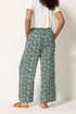 M&Co Green Abstract Print Wide Leg Trousers - 8/L27 Image 3