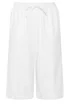 Evans Curve White Cropped Pull On Cotton Trousers - 22-24 Image 5