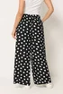 M&Co Petite Black & White Polka Dot Wide Leg Trousers - 10 Image 3