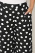 M&Co Petite Black & White Polka Dot Wide Leg Trousers - 10 Image 4