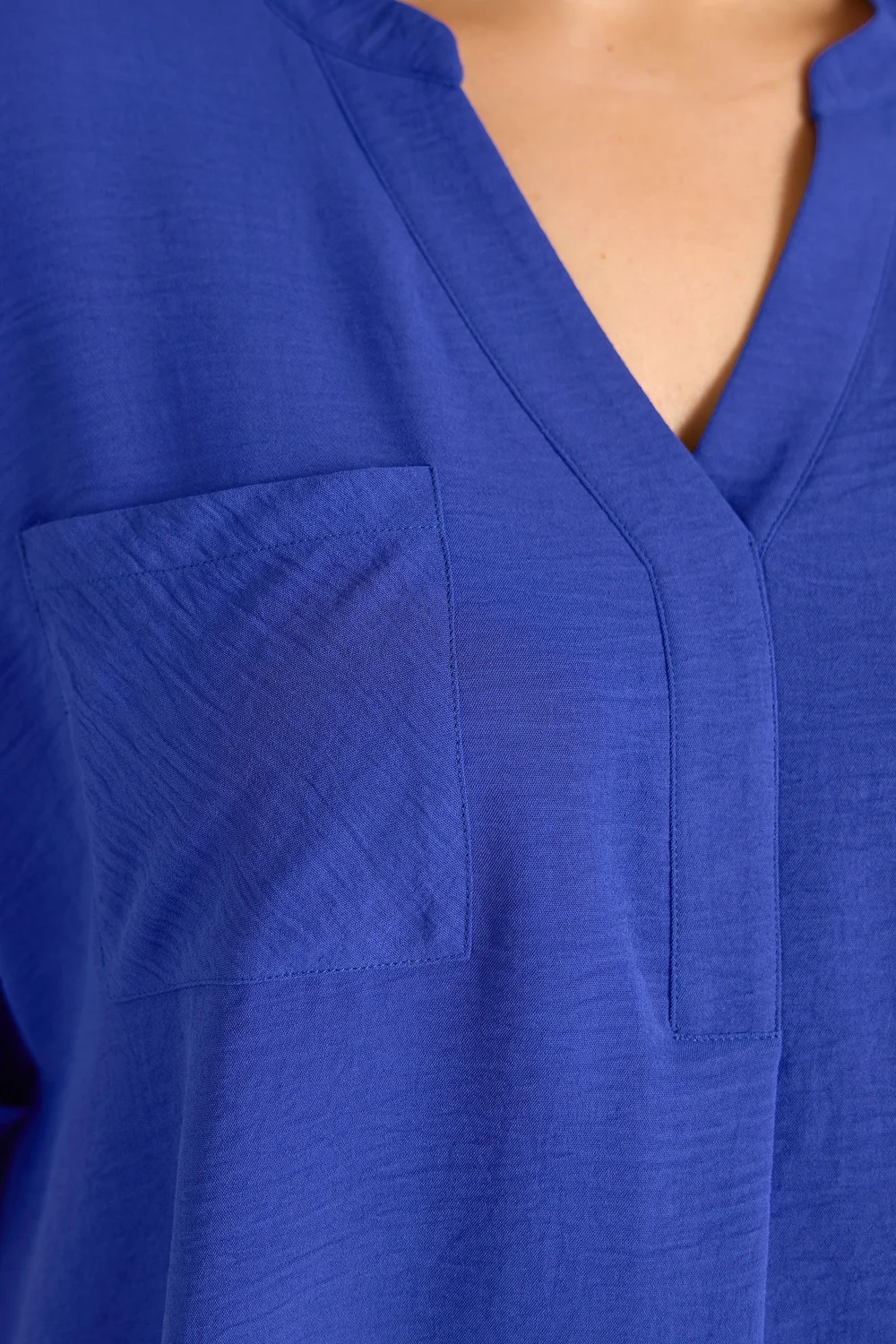 Evans Curve Blue Short Sleeve Utility Blouse - 30-32 Image 4
