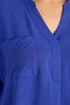 Evans Curve Blue Short Sleeve Utility Blouse - 30-32 Image 4
