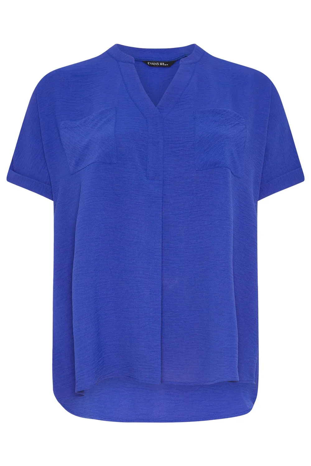 Evans Curve Blue Short Sleeve Utility Blouse - 30-32 Image 5