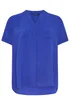 Evans Curve Blue Short Sleeve Utility Blouse - 30-32 Image 5