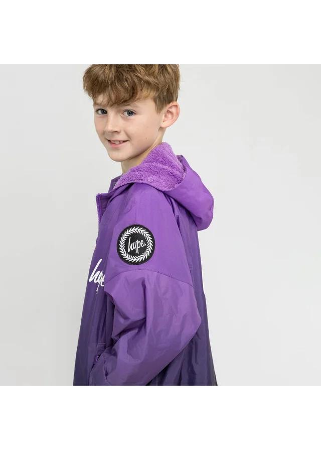 Hype Kids Purple Hanging Robe Fleece Warm Swim Coat (3-13 Years)