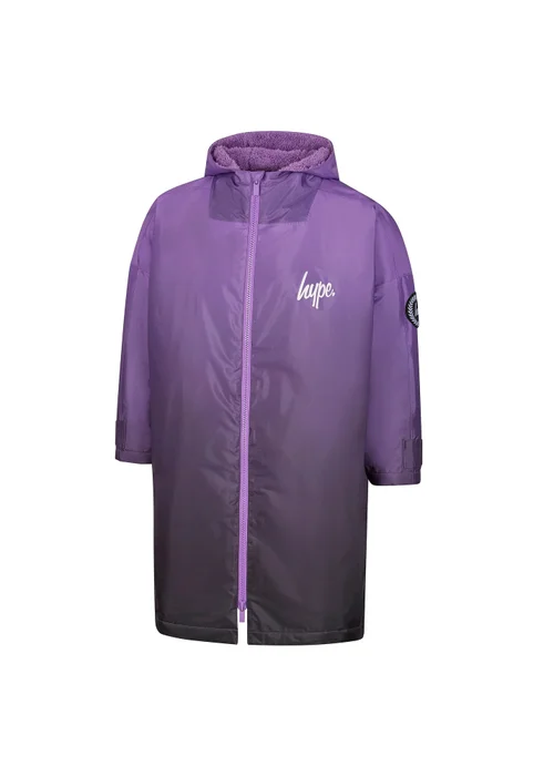 Hype Kids Purple Hanging Robe Fleece Warm Swim Coat (3-13 Years) - 3-5 Yrs Image 1