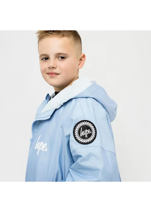 Hype Kids Blue Hanging Robe Fleece Warm Swim Coat (3-13 Years) - 5-9 yrs Image 3