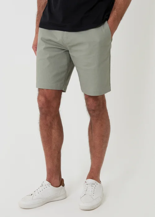 Threadbare Soft Green Cotton Regular Fit Stretch Chino Shorts - 36/L32 Image 1