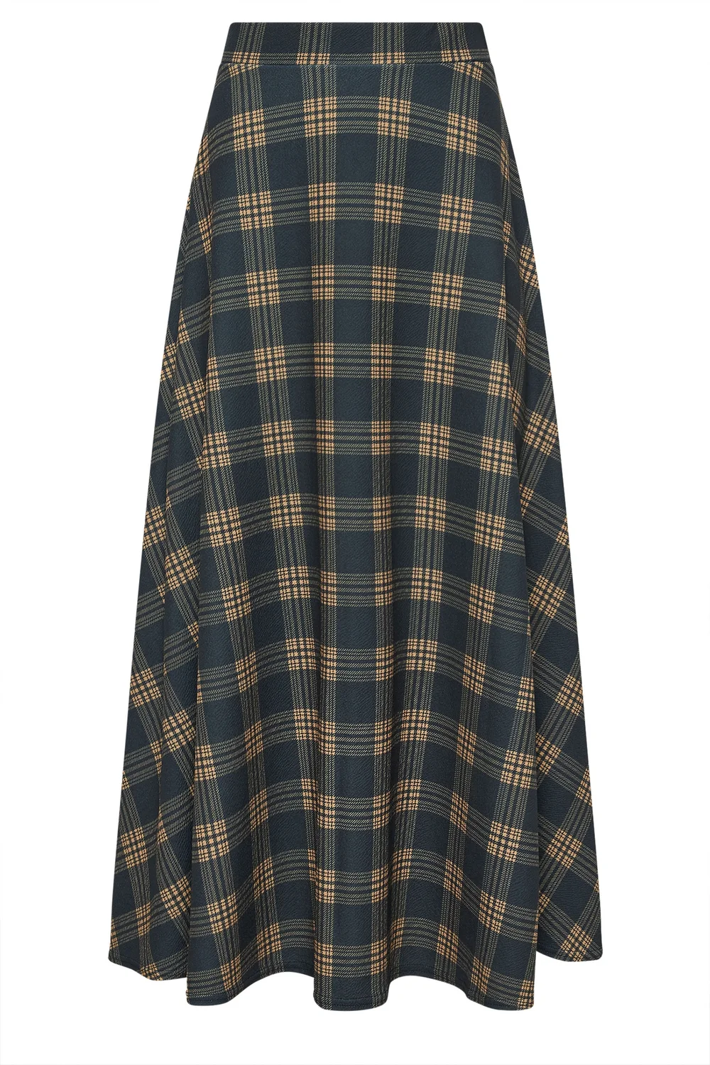 PixieGirl Petite Dark Blue Check Maxi Skirt - 10 Image 5