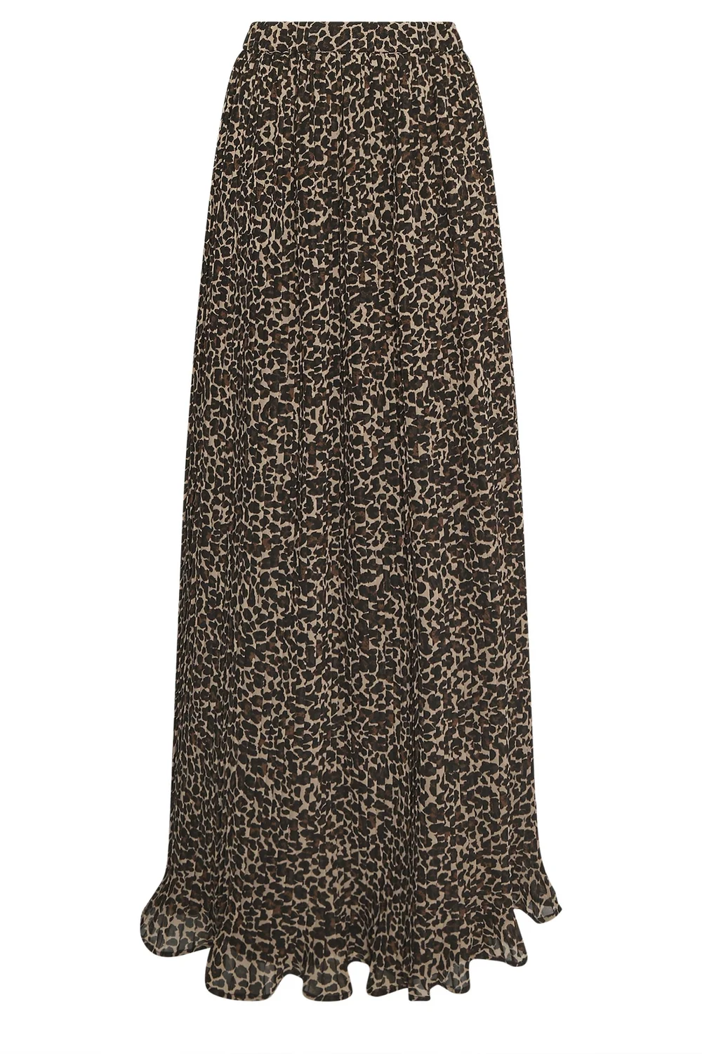 Long Tall Sally Brown Leopard Print Pleated Maxi Skirt - 12 Image 5