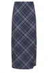 PixieGirl Petite Navy Blue Check Maxi Skirt - 10 Image 5