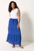 M&Co Blue Crinkle Maxi Skirt - 18 Image 3