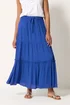 M&Co Blue Crinkle Maxi Skirt - 18 Image 2