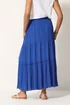 M&Co Blue Crinkle Maxi Skirt - 18 Image 4