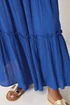 M&Co Blue Crinkle Maxi Skirt - 18 Image 5