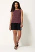 M&Co Berry Purple Crochet Cotton Vest Top - 12 Image 2