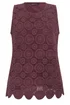 M&Co Berry Purple Crochet Cotton Vest Top - 12 Image 5