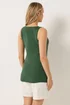 Long Tall Sally 2 Pack Forest Green & Natural Brown Vest Tops - 14 Image 5