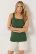 Long Tall Sally 2 Pack Forest Green & Natural Brown Vest Tops - 14 Image 2