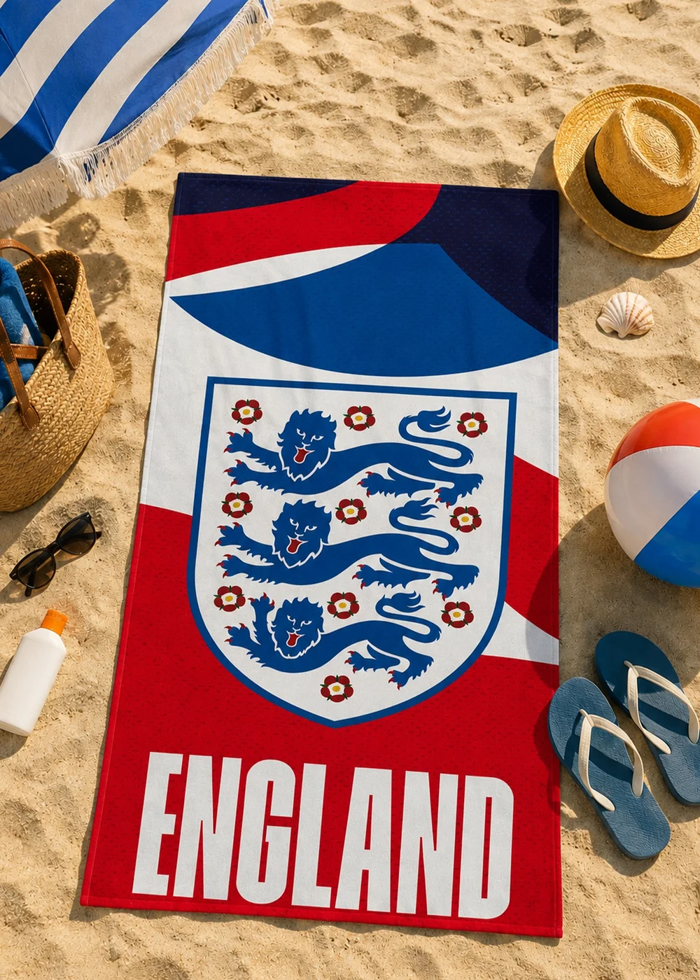 England FA Red Towel - One Size Image 1