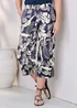 Cotton Traders Navy Printed Cropped Trousers - 14 Image 1