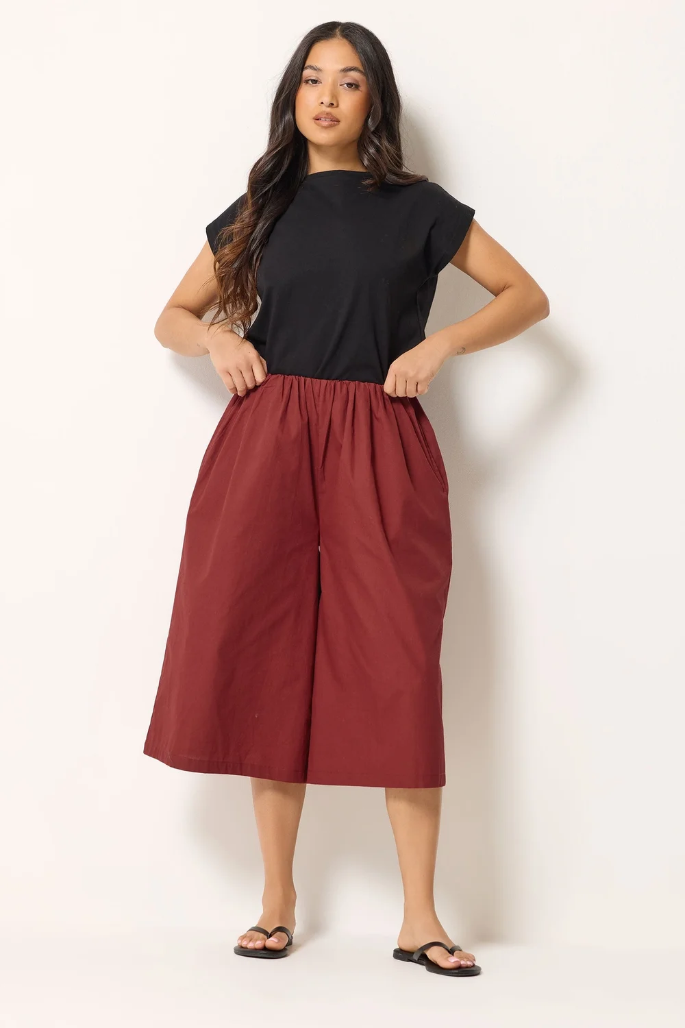 PixieGirl Petite Red Poplin Culottes - 12 Image 2