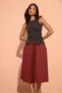 PixieGirl Petite Red Poplin Culottes - 12 Image 1