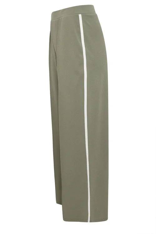M&Co Petite Khaki Green Pintuck Trousers - 12 Image 5