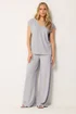 Long Tall Sally Light Grey Textured Top - 18 Image 2