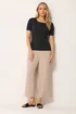 Long Tall Sally Black Ribbed T-Shirt - 16 Image 2