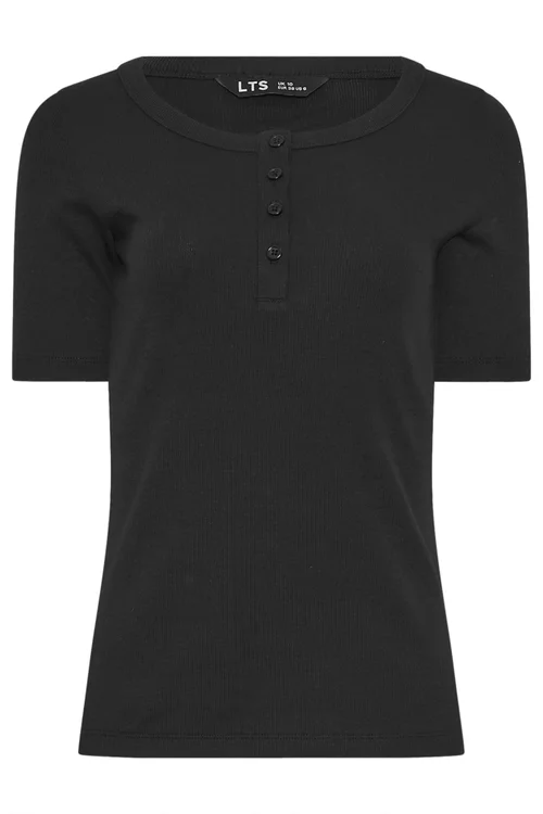 Long Tall Sally Black Ribbed T-Shirt - 16 Image 5