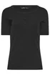 Long Tall Sally Black Ribbed T-Shirt - 16 Image 5