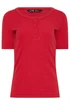 Long Tall Sally Red Ribbed T-Shirt - 22-24 Image 5